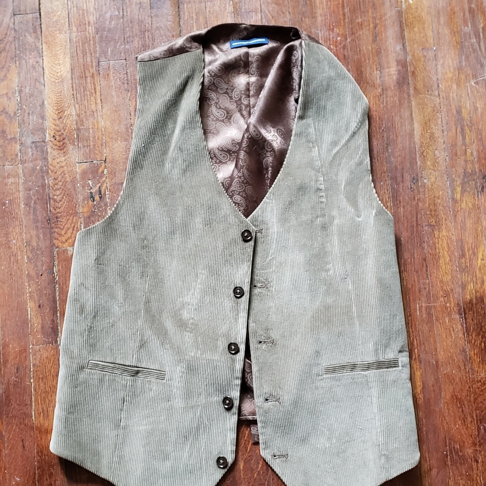Brown/Tan Corduroy Vest
